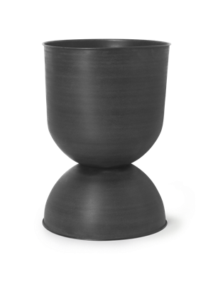 ferm Living - Hourglass Pot - Large - Sortnet Metal